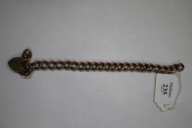 Appraisal: A CT GOLD BRACELET of chain link form with ct