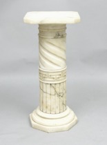 Appraisal: White Marble Classical Column ca th Century Single Doric column