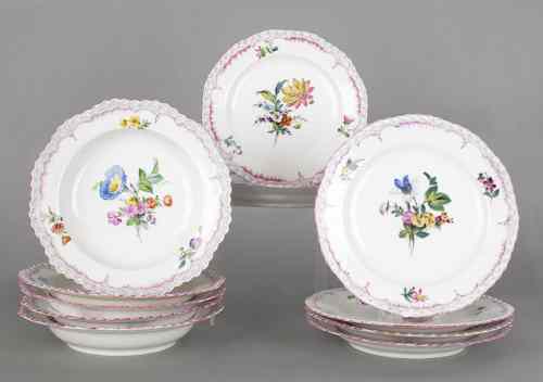 Appraisal: Collection of KPM hand painted porcelain th c to include