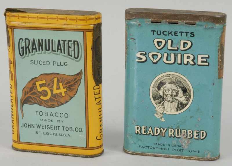 Appraisal: Lot of Pocket Tobacco Tins Description Includes one Granulated and