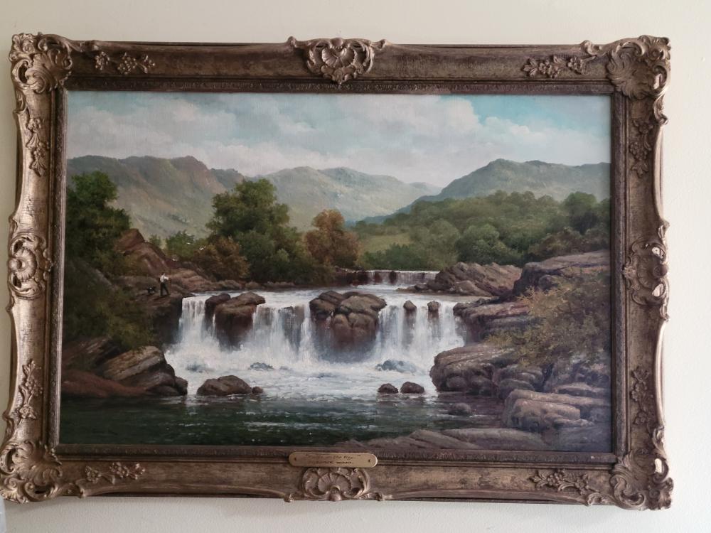 Appraisal: GEORGE WOOD MAINE MASSACHUSETTS - FALLS ON THE WYE DEPICTING