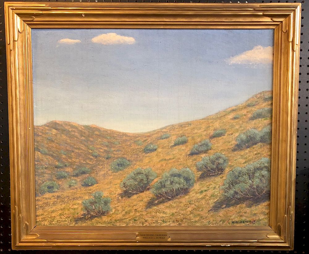 Appraisal: Wallace De Wolf 'Sage Brush California' Oil Canvas Wallace De