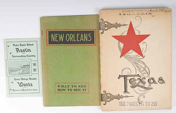 Appraisal: SOUTH Booklets and Brochures on Southern Cities Texas Pacific Railway