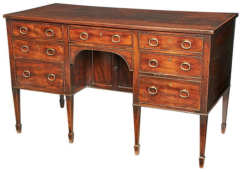 Appraisal: George III Mahogany Sideboard British circa old surface with rich