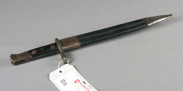 Appraisal: M Spanish Mauser bayonet and scabbard dated marked Artilleria Fca