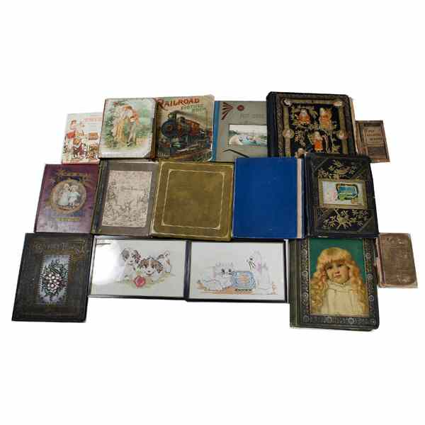 Appraisal: Collection of Card Albums Plus Collection including extensive scrapbook between