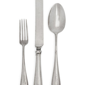 Appraisal: An American Silver Flatware Service Mechanics Sterling Co Attleboro MA