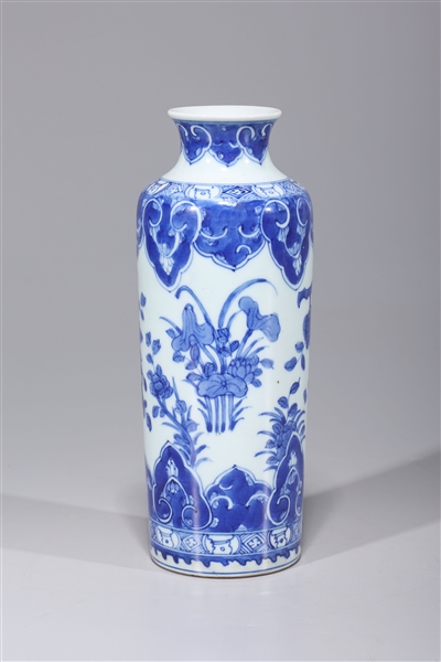 Appraisal: Chinese porcelain blue and white vase with floral design some