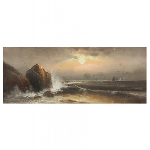 Appraisal: WILLIAM HENRY CHANDLER AMERICAN - SEASCAPE AT NIGHT Pastel on