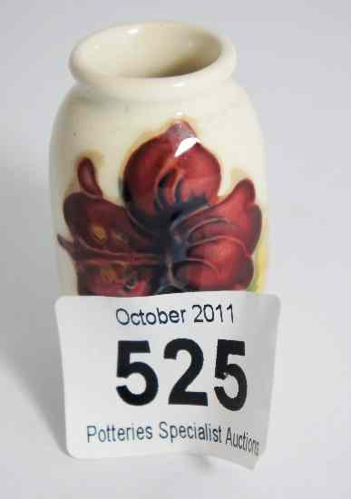 Appraisal: Moorcroft Miniature Hibiscus on Ivory Background