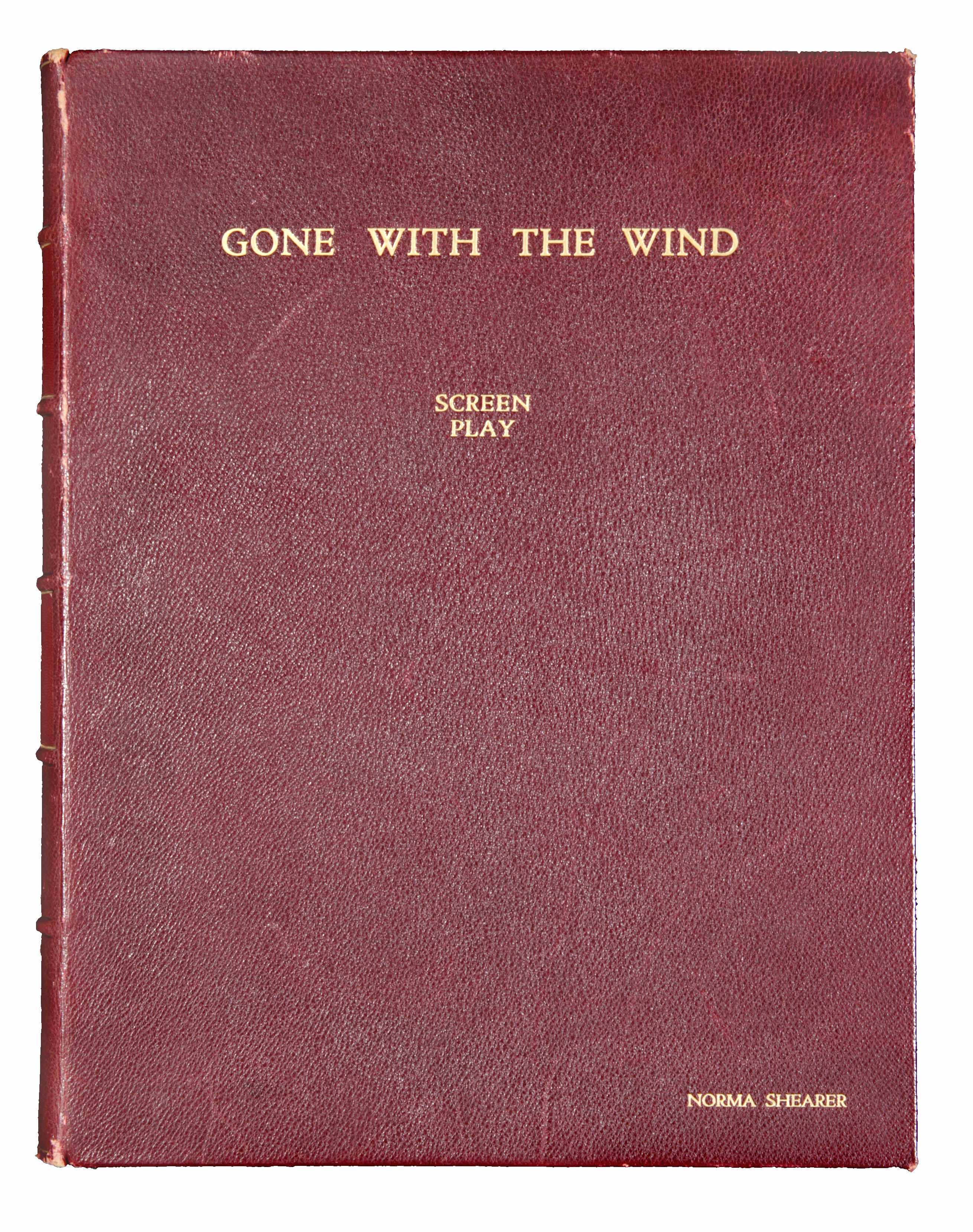 Appraisal: Norma Shearer Gone With The Wind presentation script A red