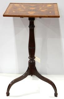 Appraisal: George III oak and mahogany tilt George III oak and