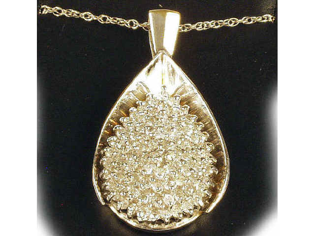 Appraisal: Ladies karat white gold pendant set with approx carat in