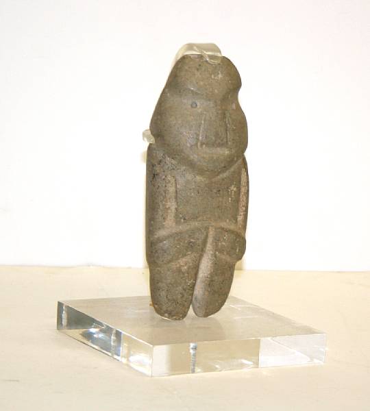 Appraisal: A Mezcala stone figure Circa - B C of characteristic