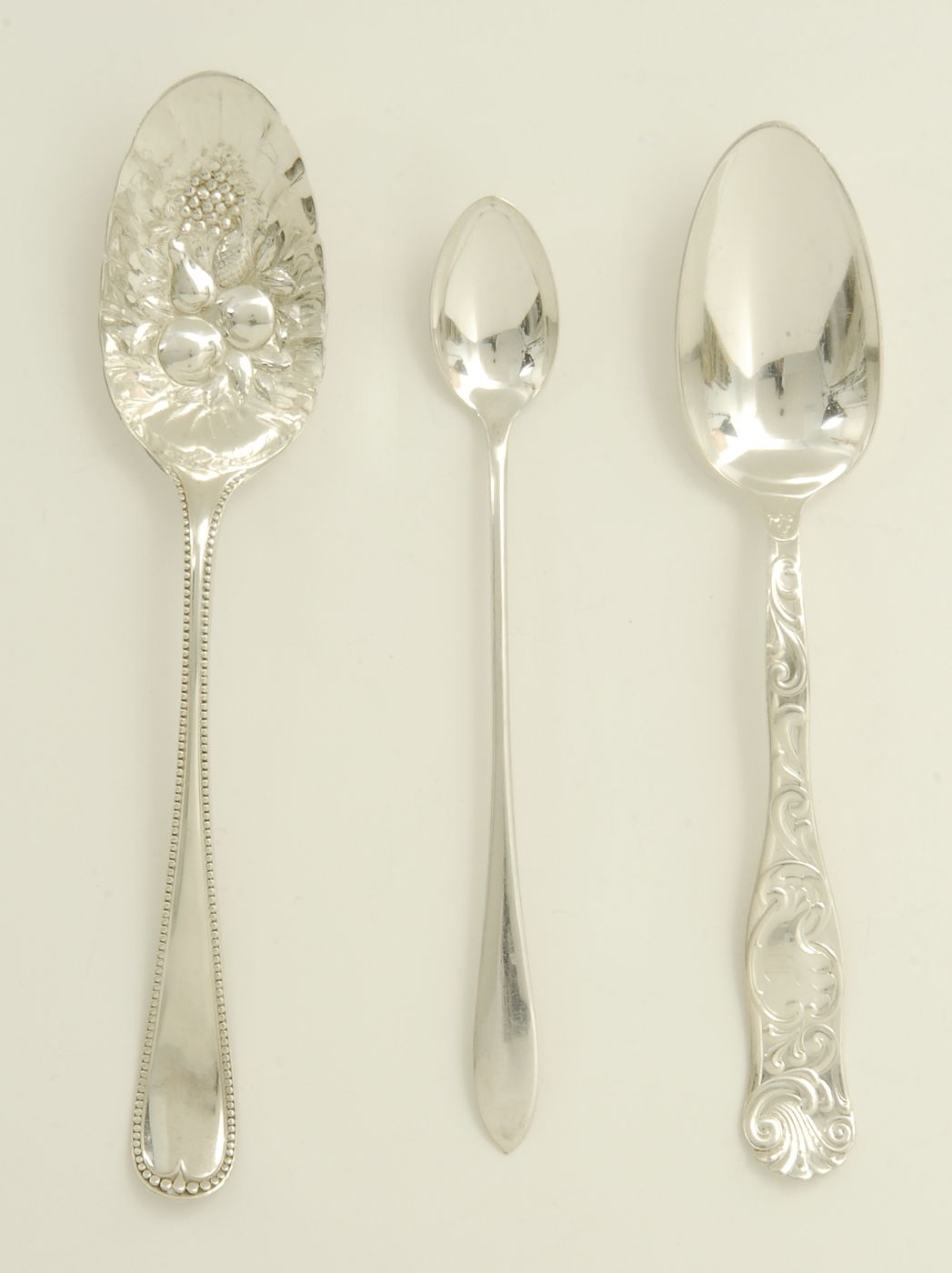 Appraisal: SEVENTEEN PIECES OF STERLING SILVER FLATWARE By various makers Includes