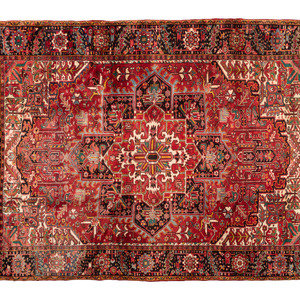 Appraisal: A Heriz Wool Rug th Century feet inches x feet