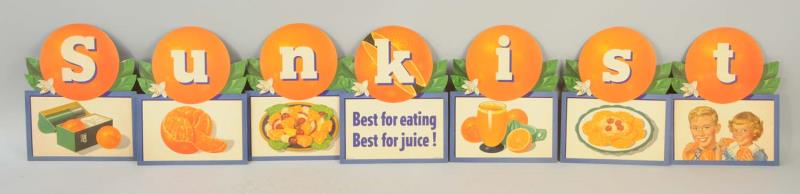 Appraisal: Sunkist Oranges -Piece Sign This group spells out 'Sunkist' when