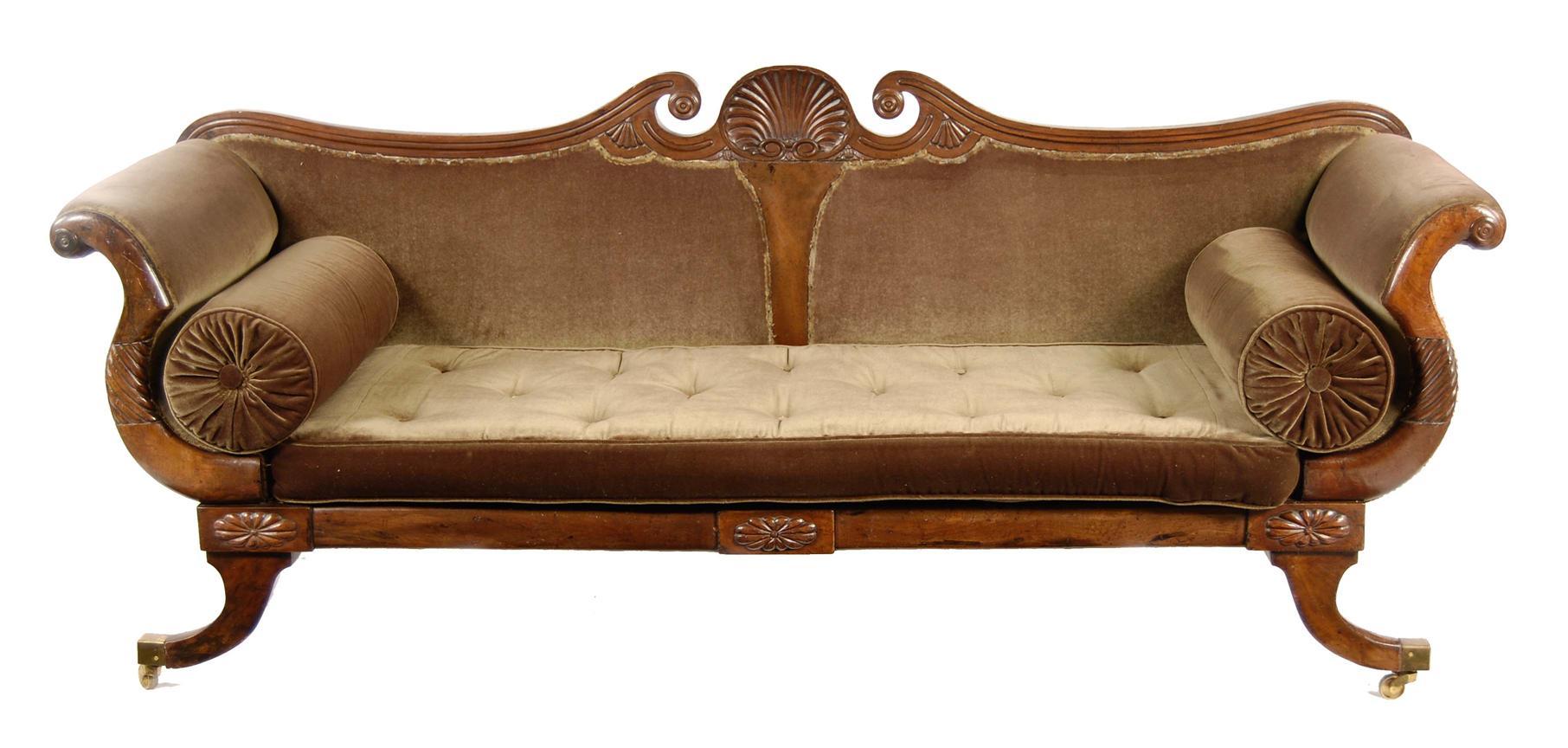 Appraisal: A William IV mahogany sofa