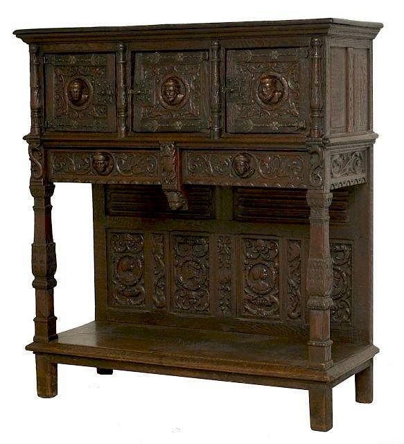 Appraisal: Italian Renaissance Revival Court Cupboard - Late th century In