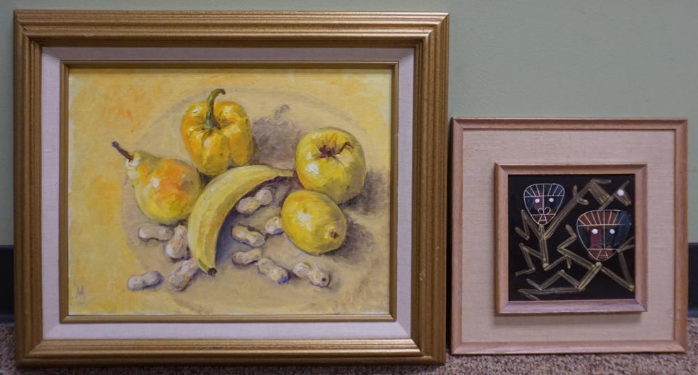 Appraisal: MARGARET R JOHNSON STILL LIFE OF BANANAS AND PEANUTS OIL