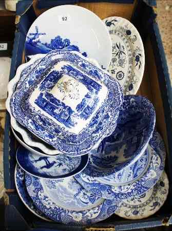 Appraisal: Tray comprising Copeland Cauldon Serving Dishes Covered Vegetable Tureens Blue