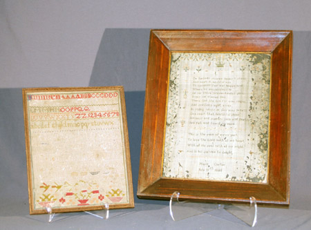 Appraisal: Two Needlework Samplers th Century Largest x in x cm