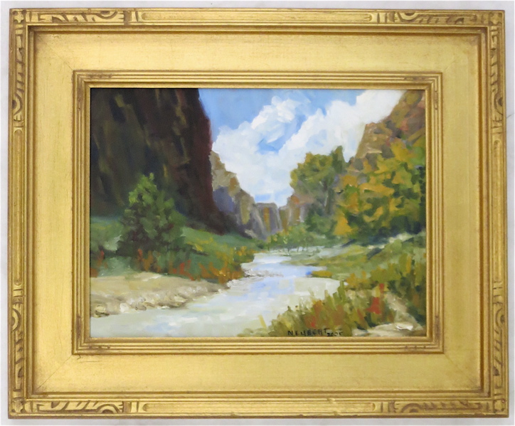 Appraisal: ERICH NEUBERT OIL ON CANVAS California th st century Zion