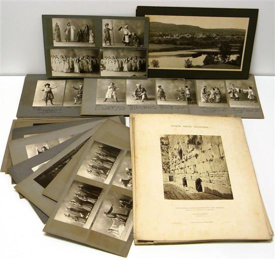 Appraisal: Early photos mounted on cardboard of a stage production along