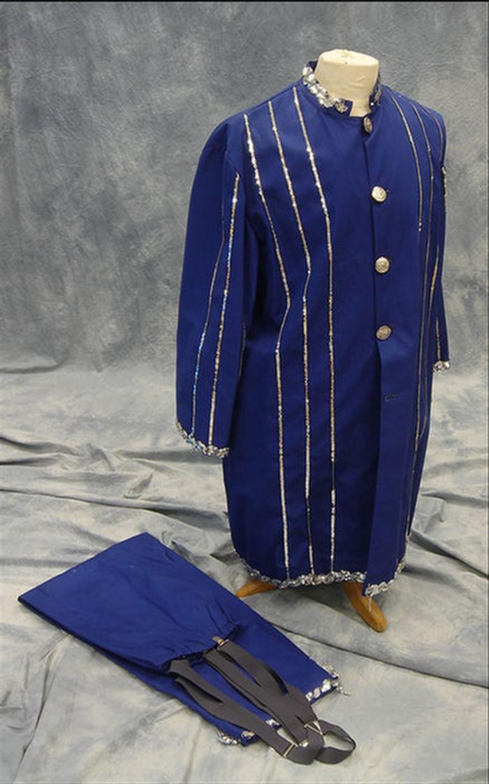 Appraisal: Mummers costume blue with silver sequence policeman Estimate -