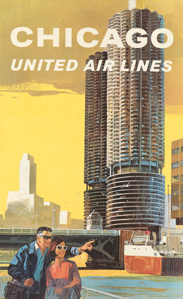 Appraisal: TOM HOYNE DATES UNKNOWN CHICAGO UNITED AIR LINES x inches