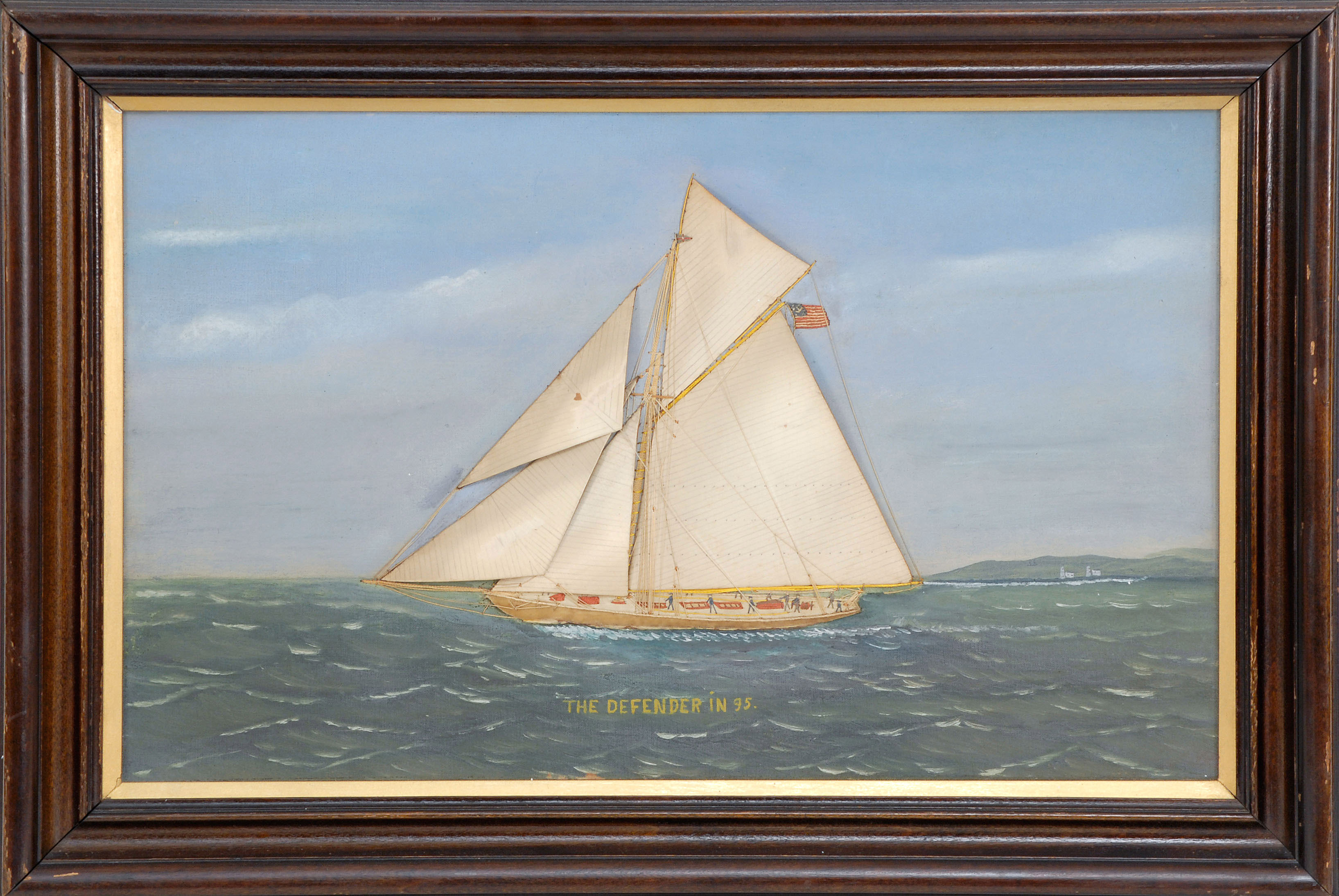 Appraisal: ATTRIBUTED TO THOMAS WILLISConnecticut - The Defender in Unsigned Titled