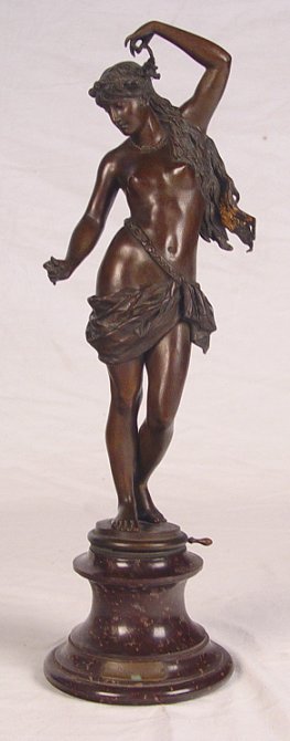 Appraisal: NEOCLASSICAL NUDE BRONZE ''BEAUTE'' Measures ''h '' on dark red