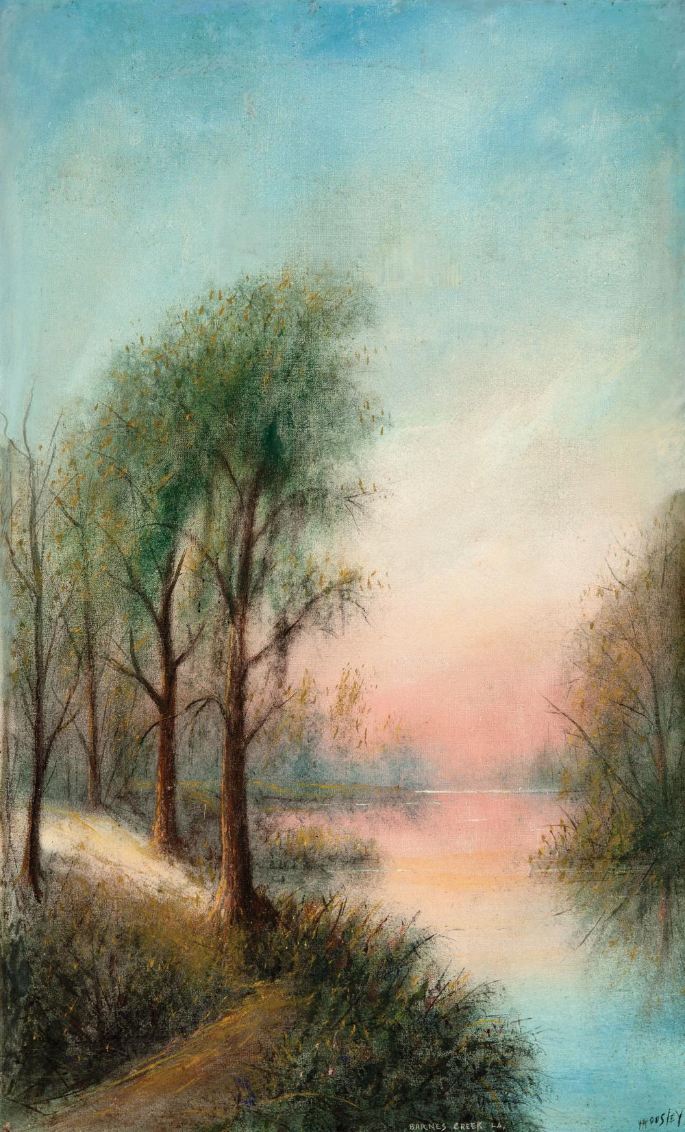 Appraisal: William Ousley American Louisiana - Barnes Creek LA oil on