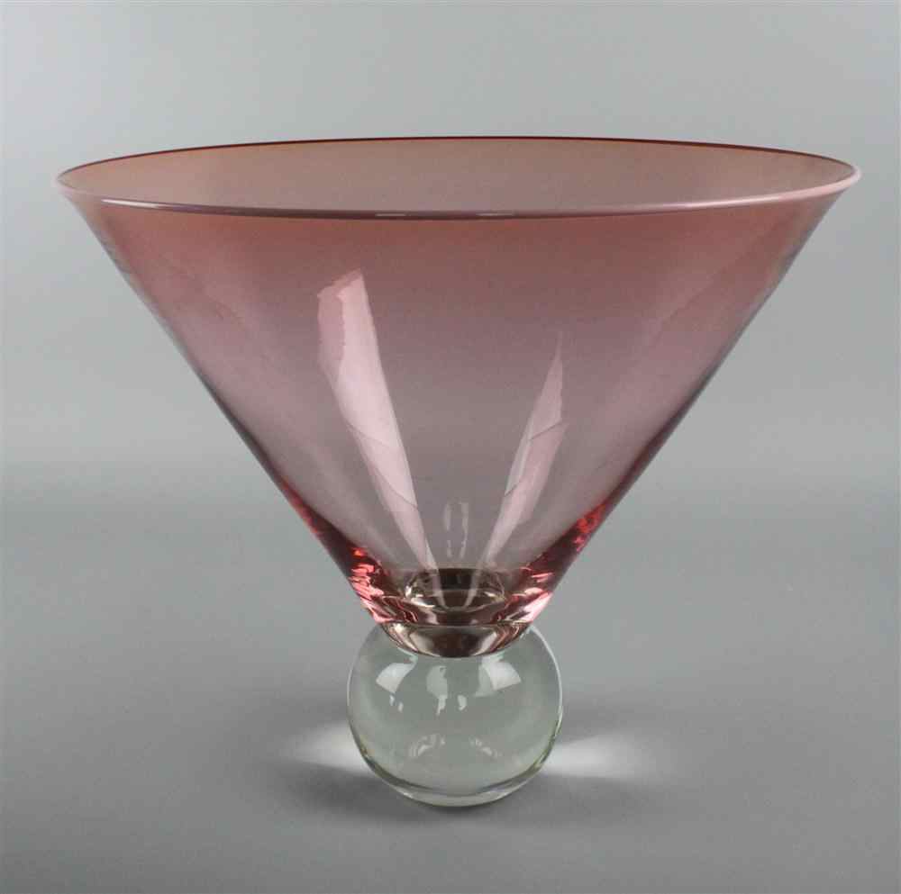 Appraisal: YOUNG CONSTANTIN LARGE CONTEMPORARY GLASS VASE signed and numbered the