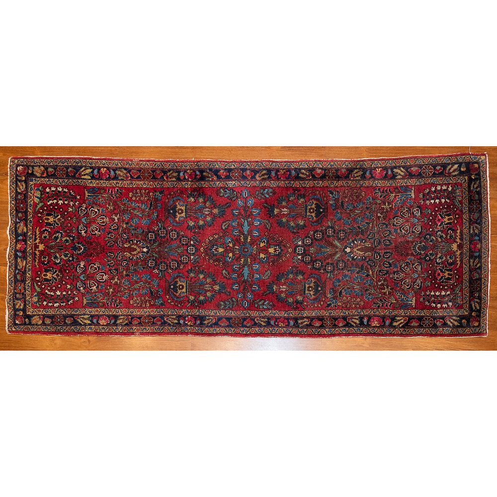 Appraisal: Sarouk Runner Persia x Second quarter- th century hand-knotted wool