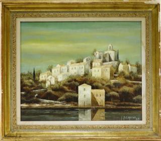 Appraisal: FRANCE - An oil on canvas landscape painting of a