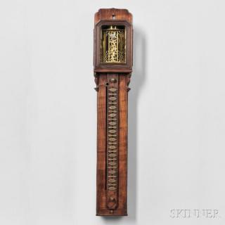 Appraisal: Large Japanese Striking Shaku Dokei or Pillar Clock traditional-style wood