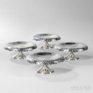 Appraisal: Four Tiffany Co Sterling Silver Tazza Four Tiffany Co Sterling