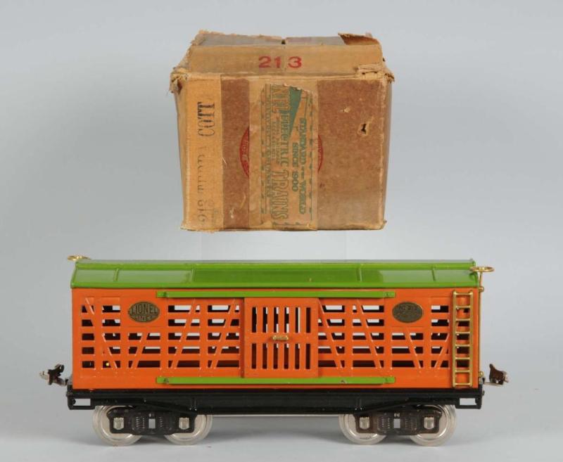 Appraisal: Lionel No Standard Gauge Cattle Car Description Pre-war Includes original