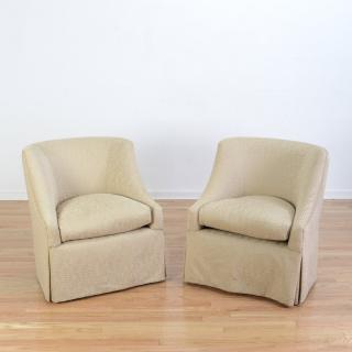 Appraisal: Pair J Robert Scott Garbo lounge chairs Pair J Robert