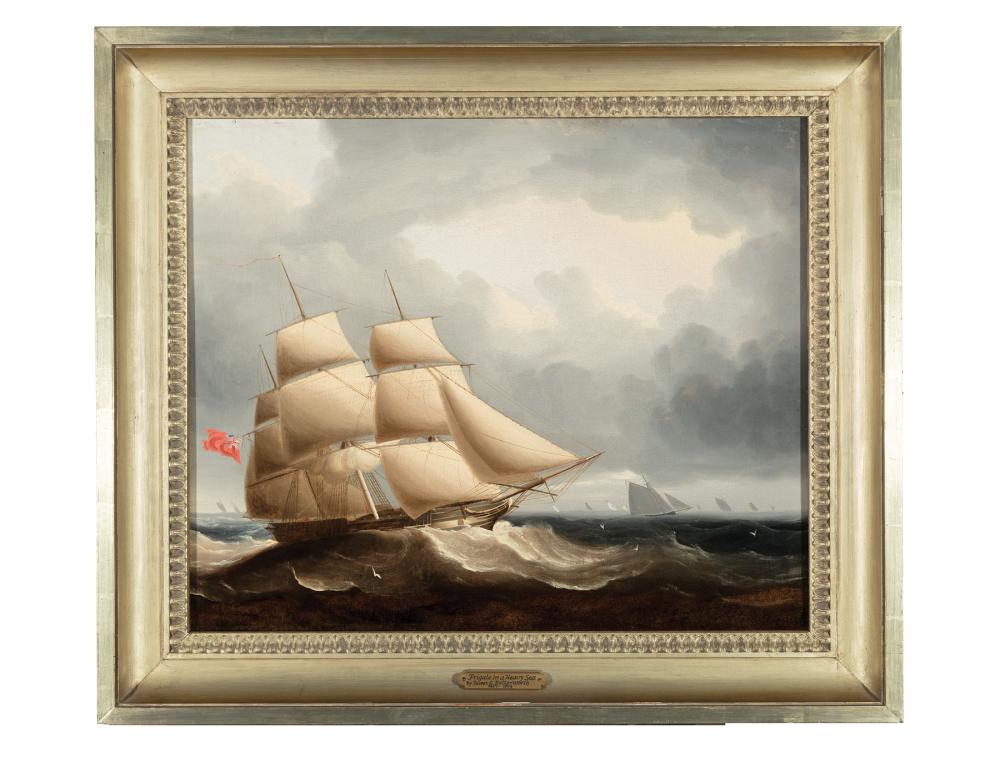 Appraisal: Attributed to James Edward Buttersworth American - Frigate in a