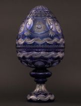 Appraisal: A Large Glass Egg th Century A large egg container