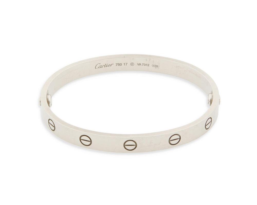 Appraisal: A CARTIER LOVE BRACELETA Cartier LOVE Bracelet k white gold