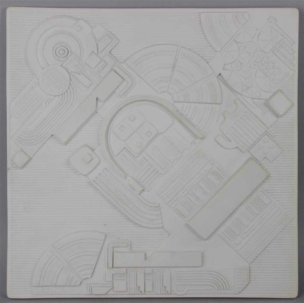 Appraisal: EDUARDO PAOLOZZI SCOTTISH - ANNUAL PLATE Porcelain x in Verso