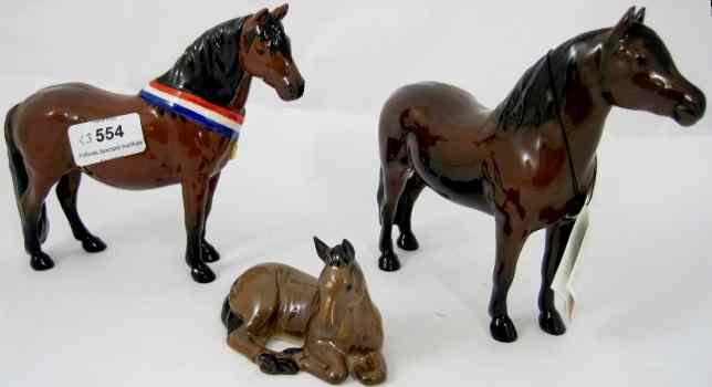 Appraisal: Beswick Horses The Dartmoor Family comprising Another Bunch Warlord and