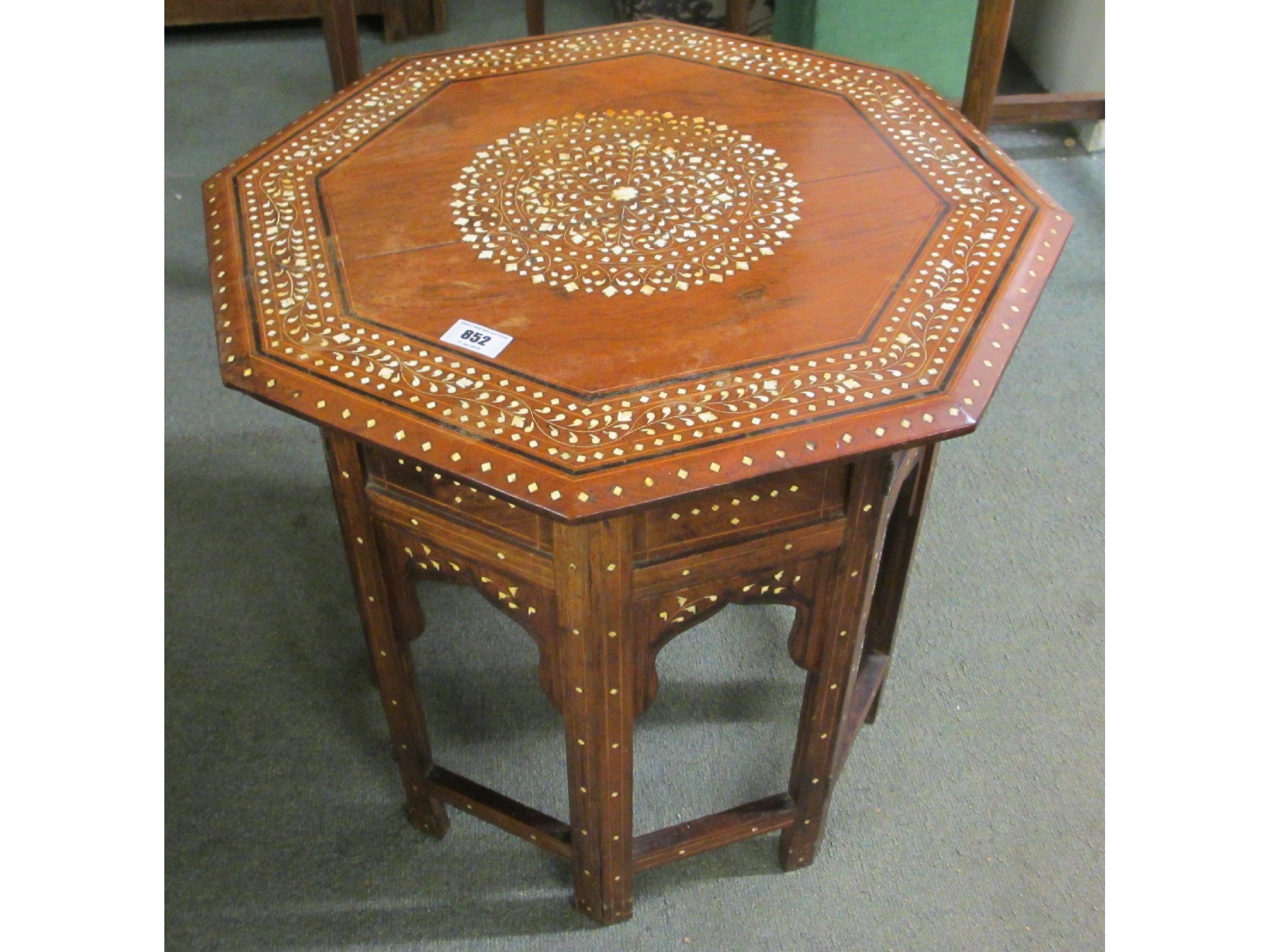 Appraisal: Indian octagonal table