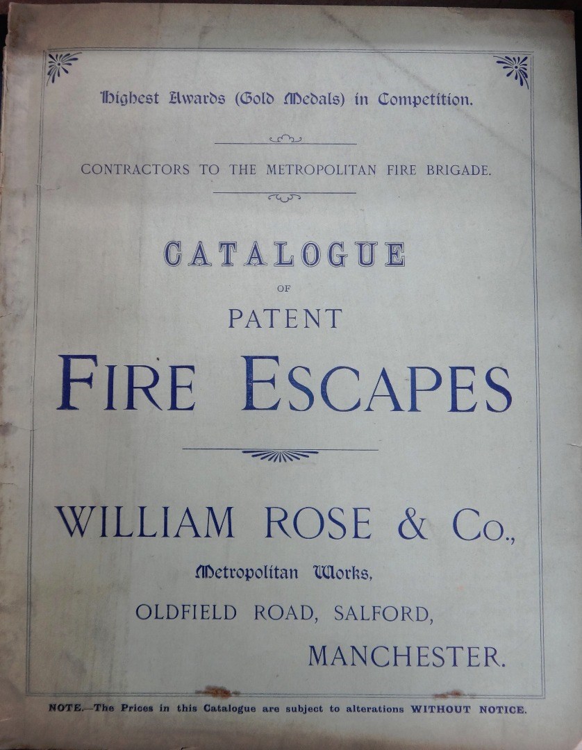 Appraisal: TRADE CATALOGUES - William Rose Co Catalogue of Patent Fire