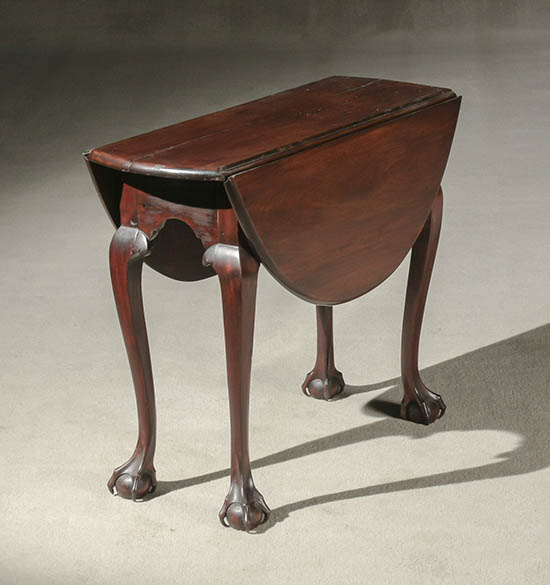 Appraisal: Chippendale Mahogany Small Drop-Leaf Table Composed of Late th Century