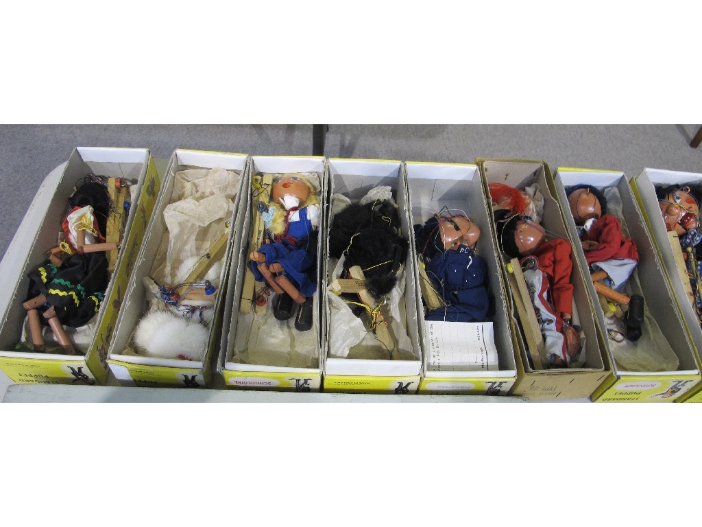 Appraisal: A lot comprising thirteen assorted boxed Pelham puppets to include