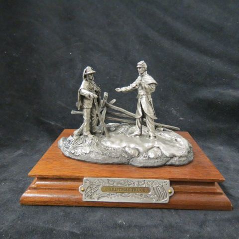 Appraisal: Chilmark Pewter Figurine Christmas Truce civil war scene by Francis